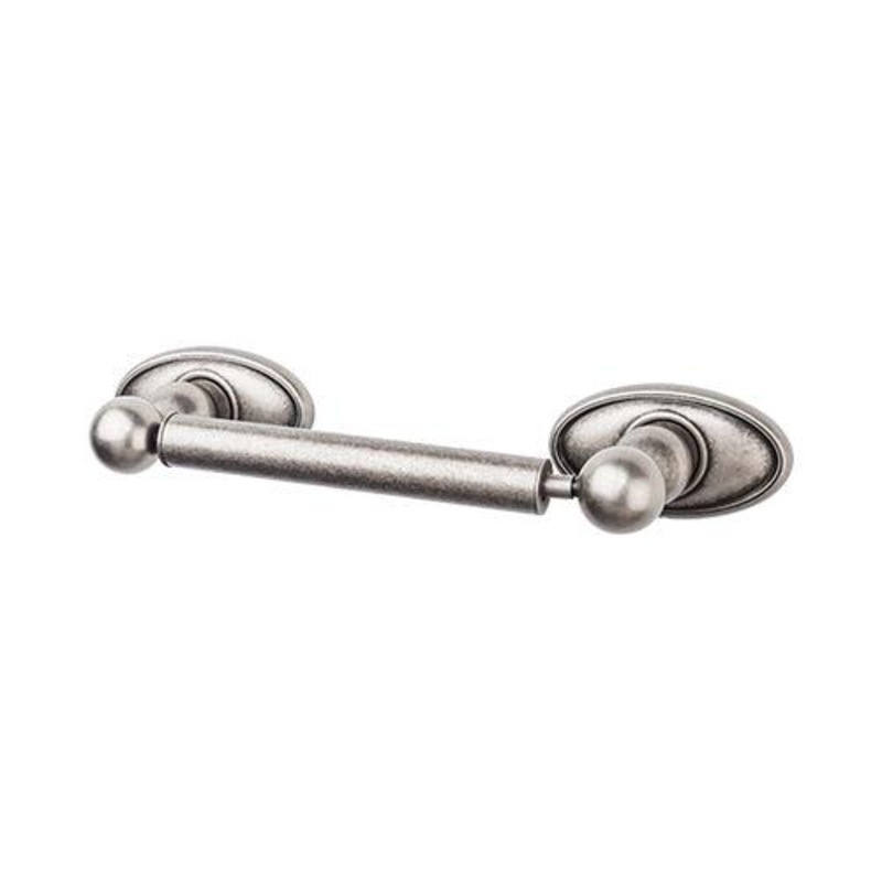 Top Knobs ED3APC Edwardian Bath Tissue Holder – Antique Pewter – Oval Backplate