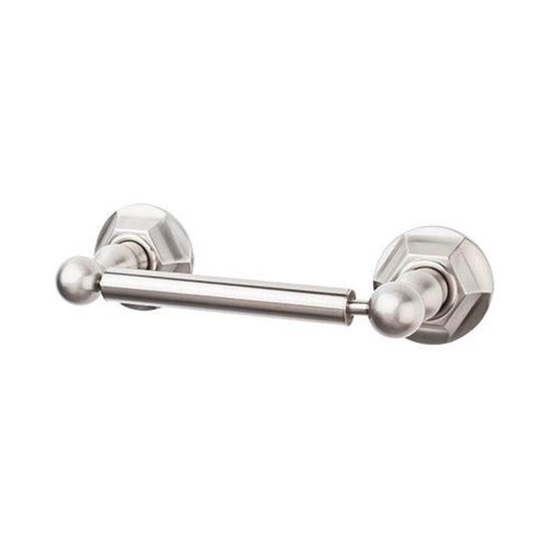 Top Knobs ED3BSNB Edwardian Bath Tissue Holder – Brushed Satin Nickel  – Hex Backplate