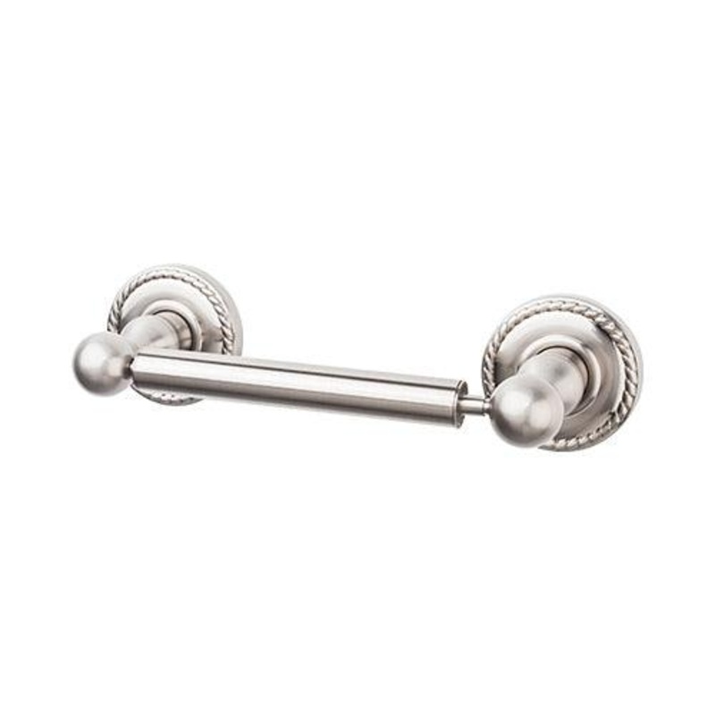 Top Knobs ED3BSNF Edwardian Bath Tissue Holder – Brushed Satin Nickel  – Rope Backplate