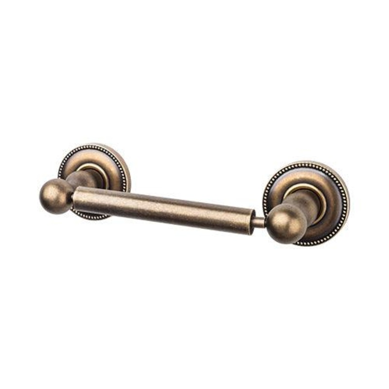 Top Knobs ED3GBZA Edwardian Bath Tissue Holder – German Bronze – Beaded Backplate