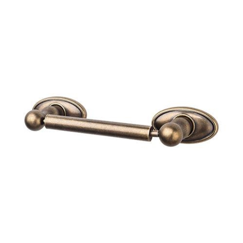 Top Knobs ED3GBZC Edwardian Bath Tissue Holder – German Bronze  – Oval Backplate