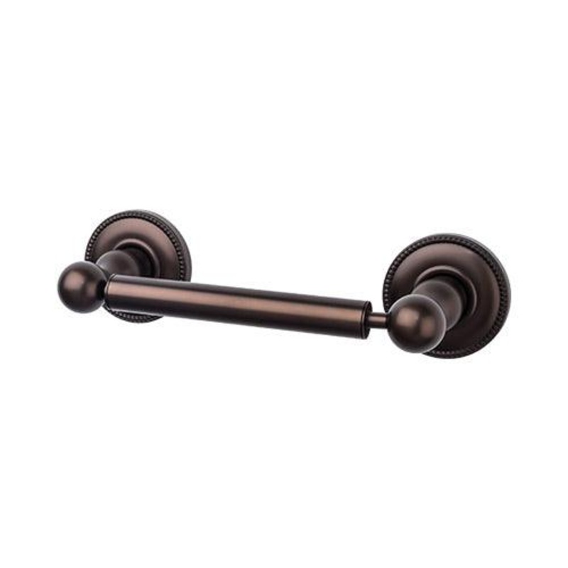 Top Knobs ED3ORBA Edwardian Bath Tissue Holder – Oil Rubbed Bronze – Beaded Backplate