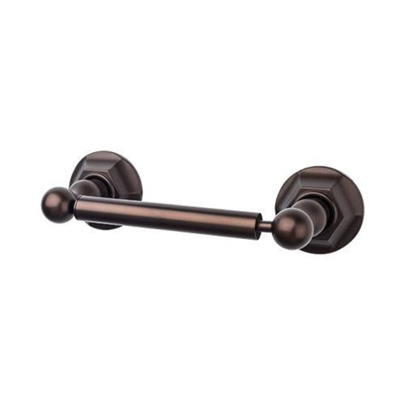 Top Knobs ED3ORBB Edwardian Bath Tissue Holder – Oil Rubbed Bronze  – Hex Backplate