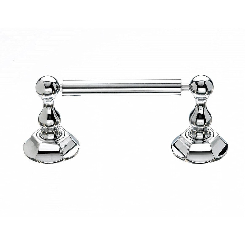 Top Knobs ED3PCB Edwardian Bath Tissue Holder – Polished Chrome  – Hex Backplate