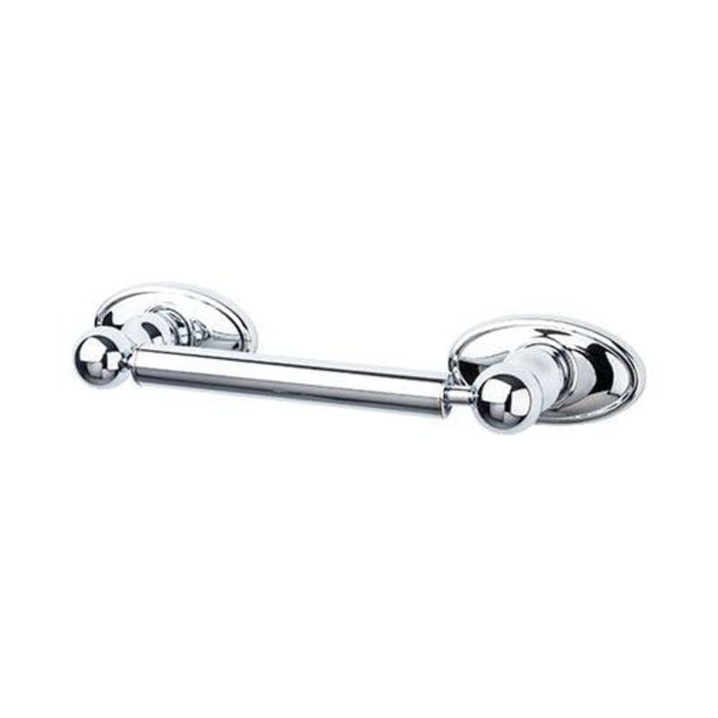 Top Knobs ED3PCC Edwardian Bath Tissue Holder – Polished Chrome  – Oval Backplate