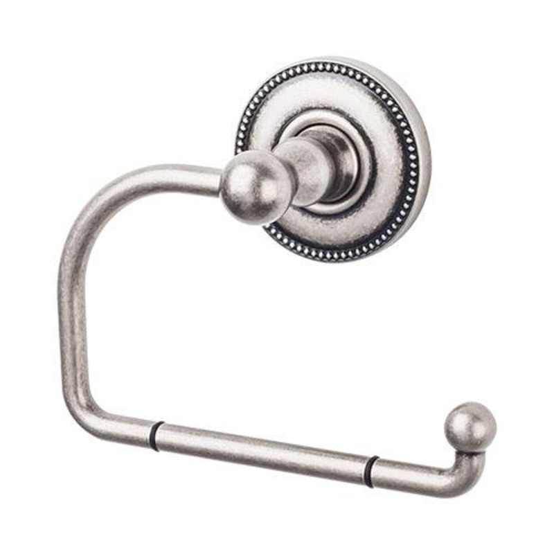 Top Knobs ED4APA Edwardian Bath Tissue Hook – Antique Pewter – Beaded Backplate