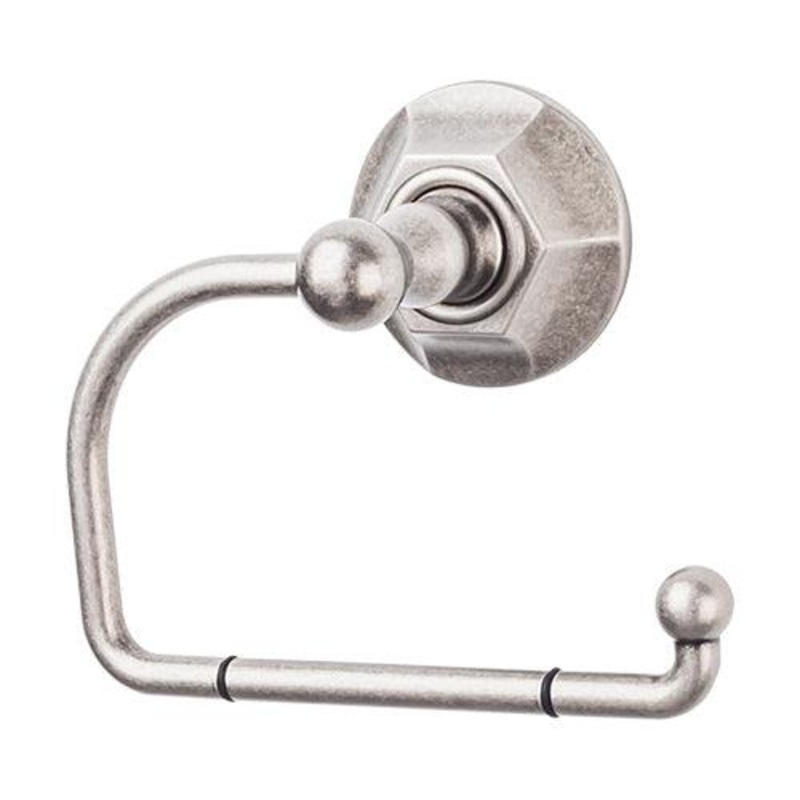 Top Knobs ED4APB Edwardian Bath Tissue Hook – Antique Pewter – Hex Backplate