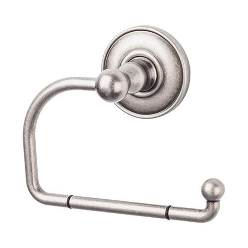 Top Knobs ED4APD Edwardian Bath Tissue Hook – Antique Pewter – Plain Backplate