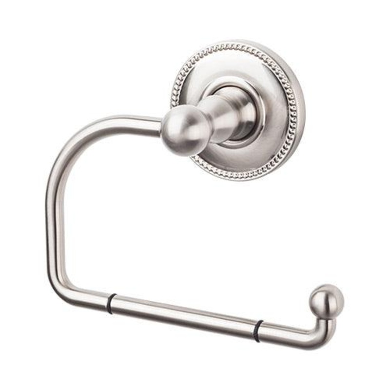 Top Knobs ED4BSNA Edwardian Bath Tissue Hook – Brushed Satin Nickel – Beaded Backplate