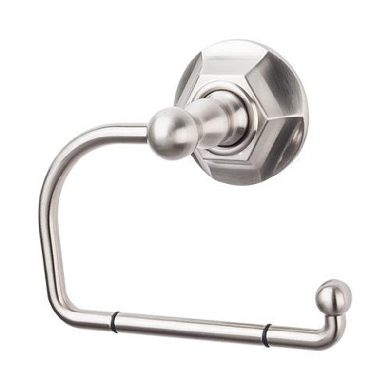 Top Knobs ED4BSNB Edwardian Bath Tissue Hook – Brushed Satin Nickel – Hex Backplate