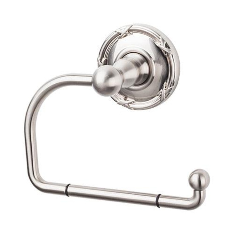 Top Knobs ED4BSNE Edwardian Bath Tissue Hook – Brushed Satin Nickel – Ribbon Backplate