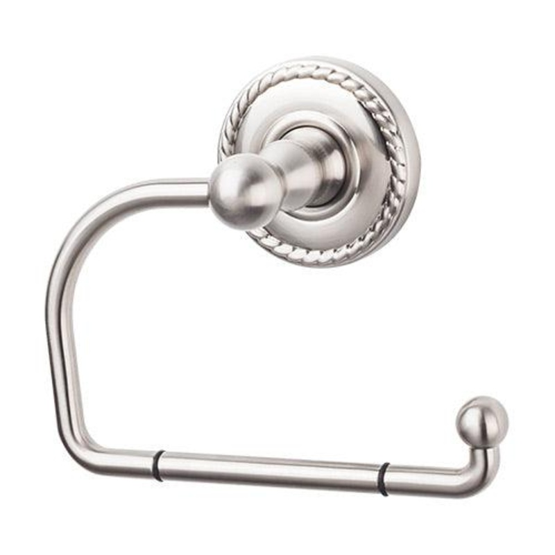 Top Knobs ED4BSNF Edwardian Bath Tissue Hook – Brushed Satin Nickel – Rope Backplate