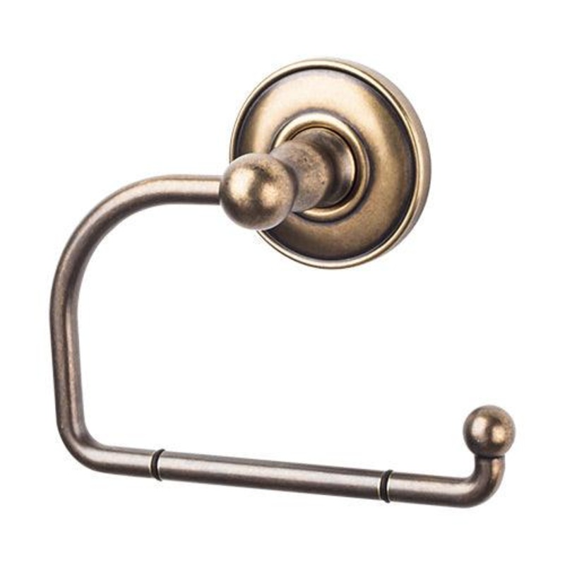 Top Knobs ED4GBZD Edwardian Bath Tissue Hook – German Bronze – Plain Backplate