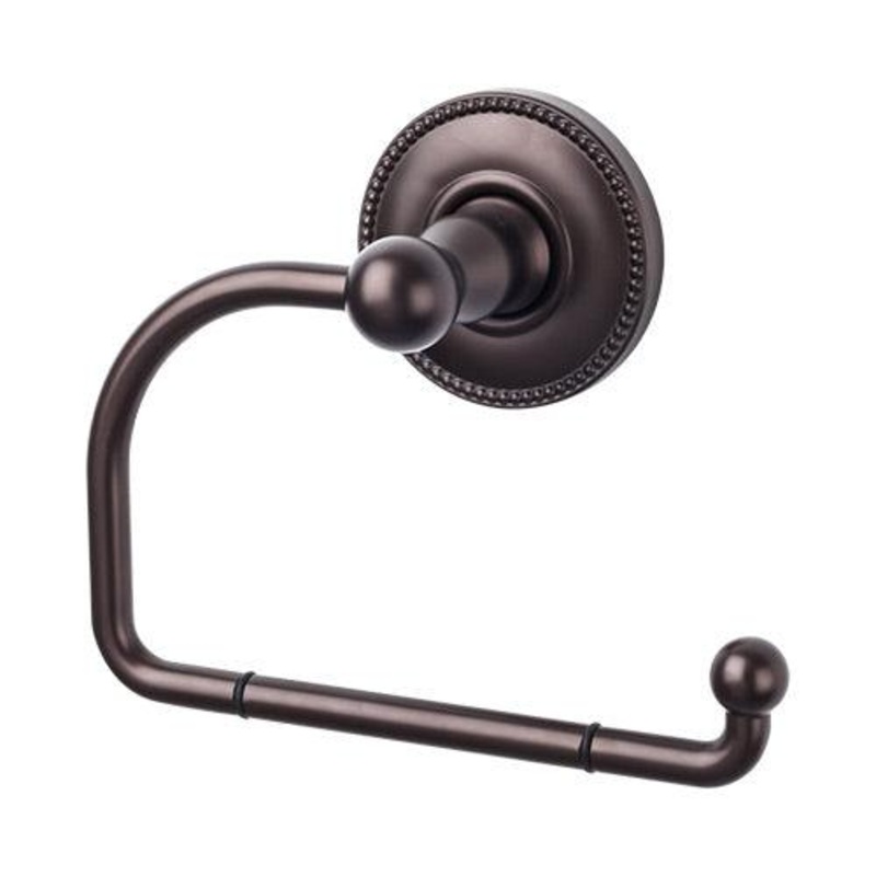 Top Knobs ED4ORBA Edwardian Bath Tissue Hook – Oil Rubbed Bronze – Beaded Backplate