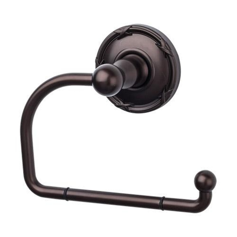 Top Knobs ED4ORBE Edwardian Bath Tissue Hook – Oil Rubbed Bronze – Ribbon Backplate