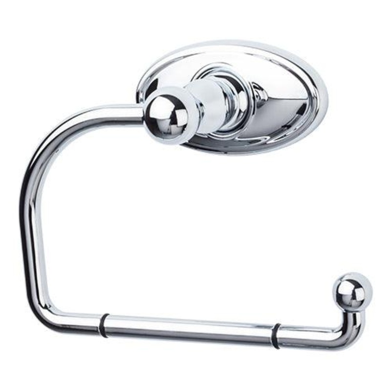 Top Knobs ED4PCC Edwardian Bath Tissue Hook – Polished Chrome – Oval Backplate