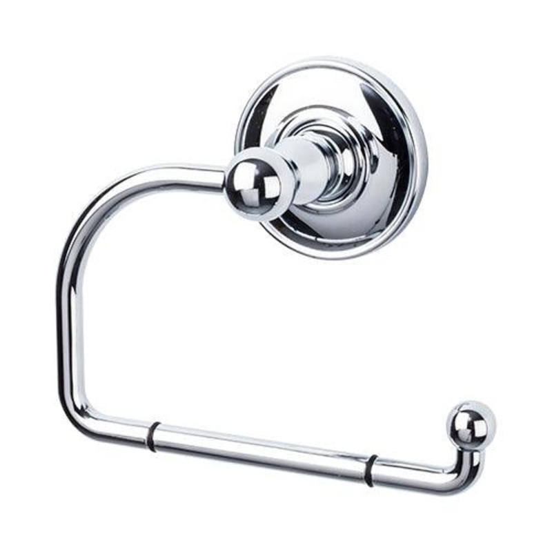 Top Knobs ED4PCD Edwardian Bath Tissue Hook – Polished Chrome – Plain Backplate