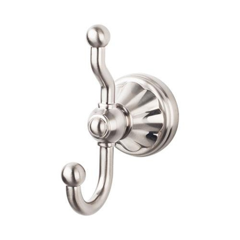 Top Knobs HUD2BSN Hudson Bath Double Hook – Brushed Satin Nickel