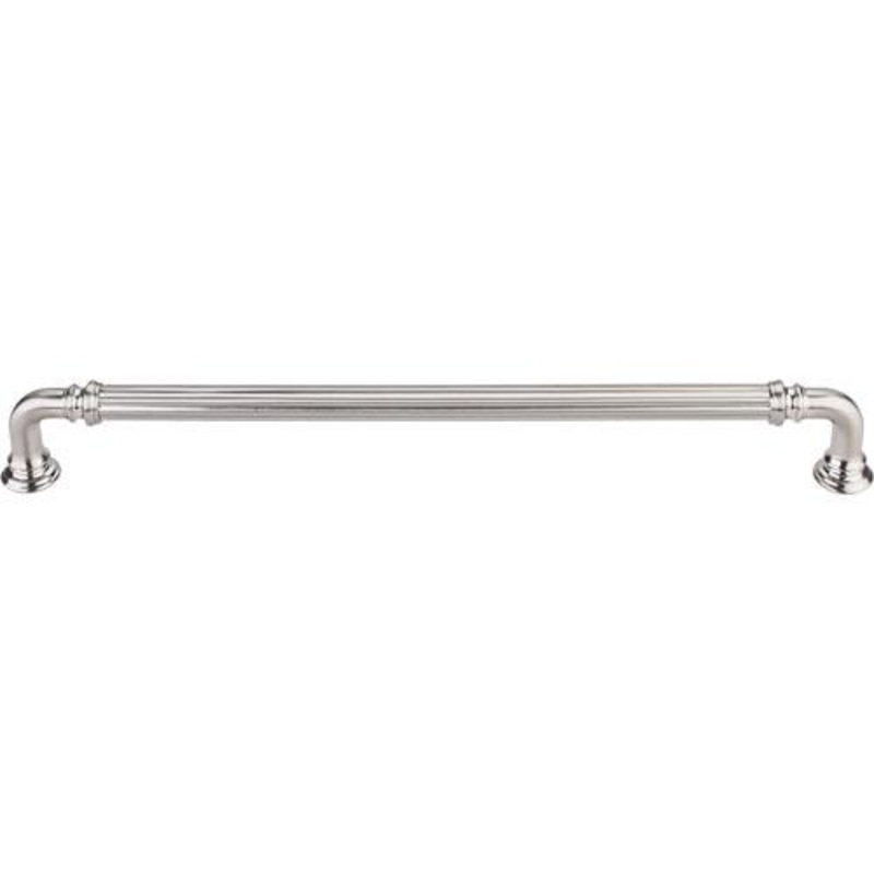 Top Knobs TK325BSN Reeded Pull 9 (c-c) – Brushed Satin Nickel