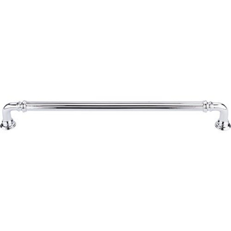 Top Knobs TK325PC Reeded Pull 9 (c-c) – Polished Chrome