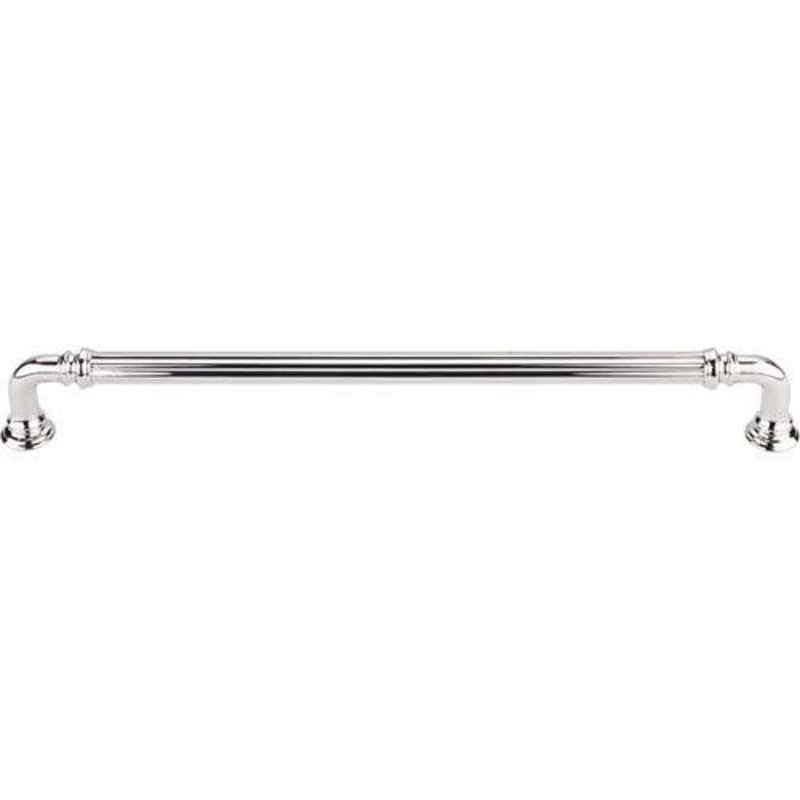 Top Knobs TK325PN Reeded Pull 9 (c-c) – Polished Nickel