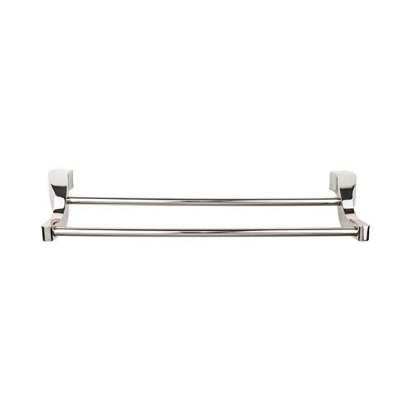 Top Knobs AQ11PN Aqua Bath 30 Double Towel Bar – Polished Nickel