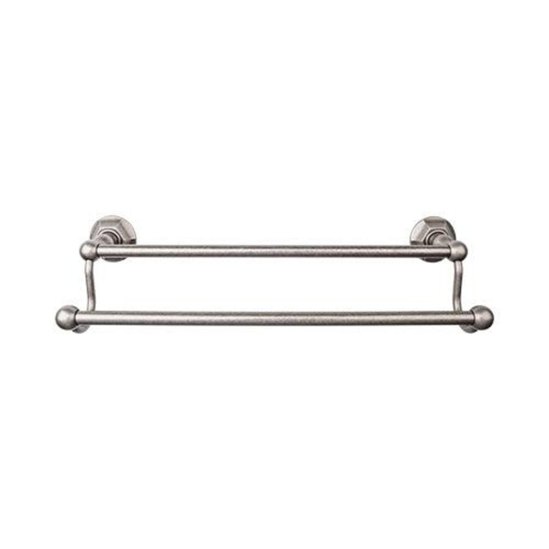 Top Knobs ED11APB Edwardian Bath 30 Double Towel Bar – Antique Pewter – Hex Backplate