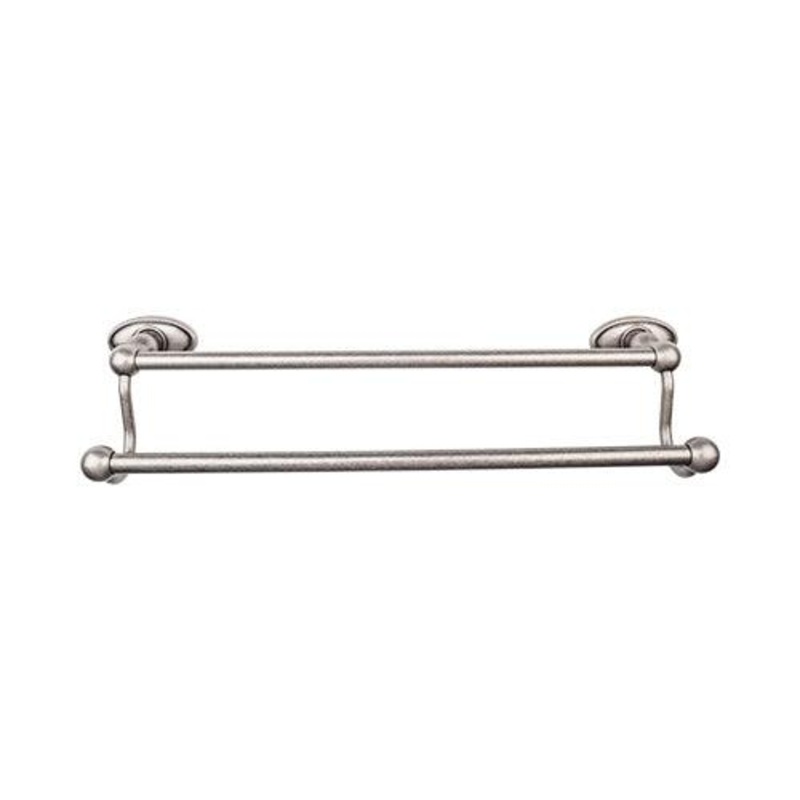 Top Knobs ED11APC Edwardian Bath 30 Double Towel Bar – Antique Pewter – Oval Backplate