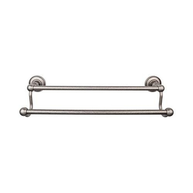 Top Knobs ED11APD Edwardian Bath 30 Double Towel Bar – Antique Pewter – Plain Backplate