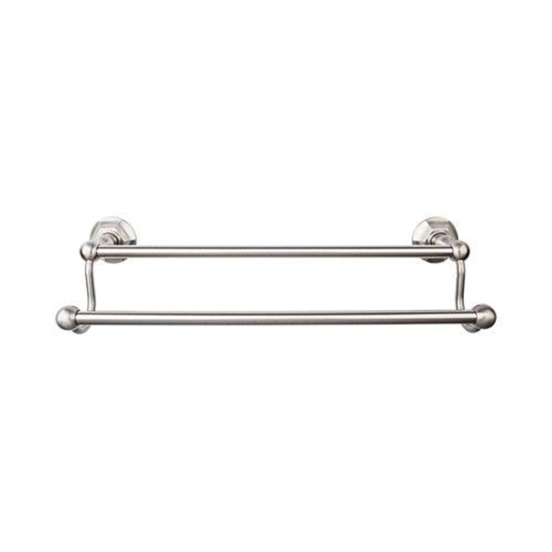 Top Knobs ED11BSNB Edwardian Bath 30 Double Towel Bar – Brushed Satin Nickel – Hex Backplate