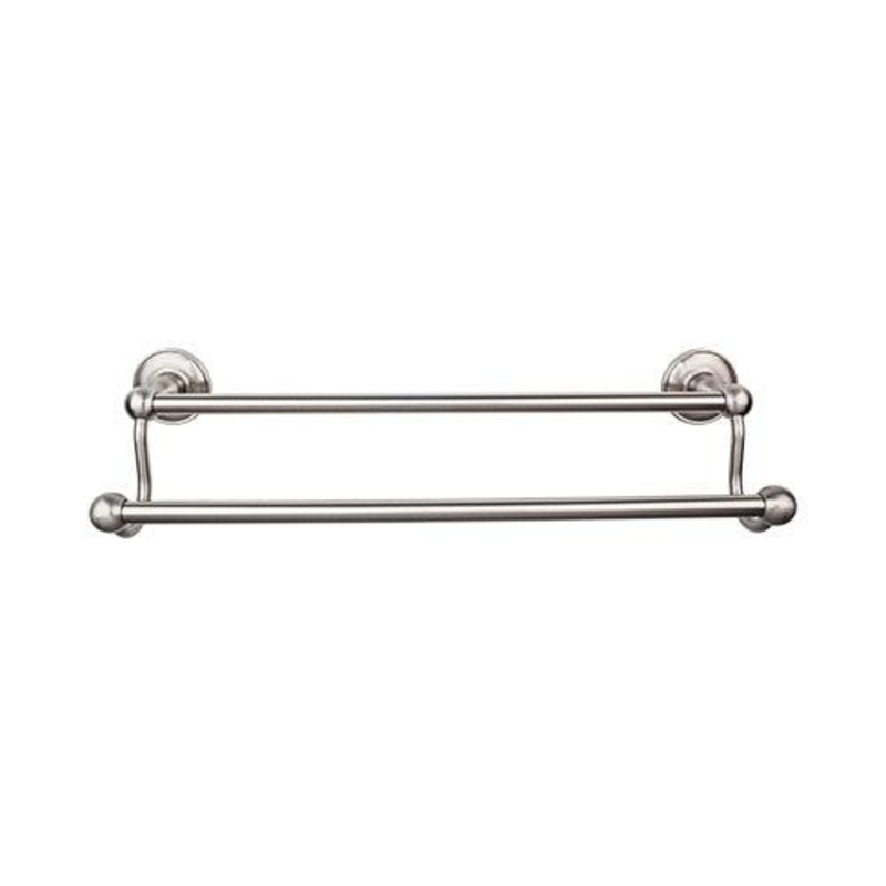 Top Knobs ED11BSND Edwardian Bath 30 Double Towel Bar – Brushed Satin Nickel – Plain Backplate