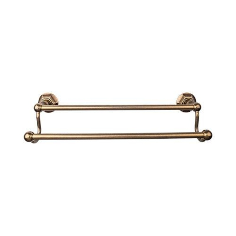 Top Knobs ED11GBZB Edwardian Bath 30 Double Towel Bar – German Bronze – Hex Backplate