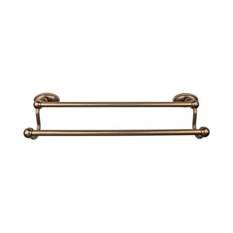 Top Knobs ED11GBZC Edwardian Bath 30 Double Towel Bar – German Bronze – Oval Backplate