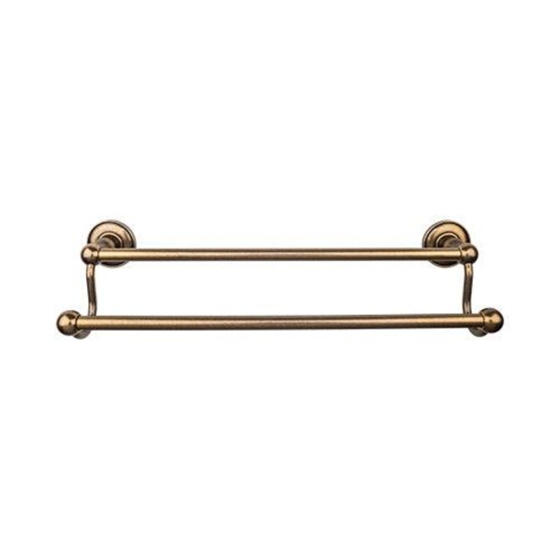 Top Knobs ED11GBZD Edwardian Bath 30 Double Towel Bar – German Bronze – Plain Backplate
