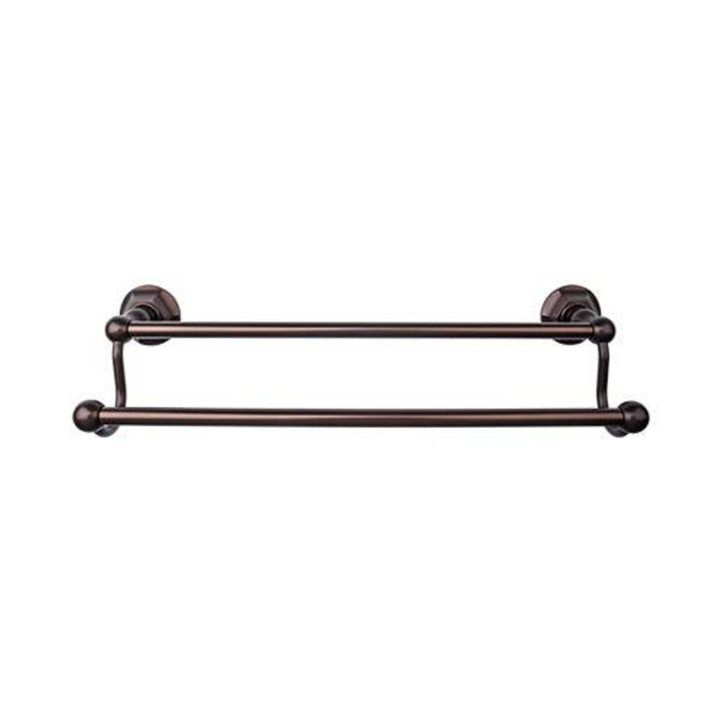 Top Knobs ED11ORBB Edwardian Bath 30 Double Towel Bar – Oil Rubbed Bronze – Hex Backplate
