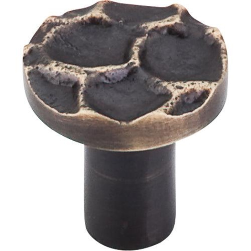 Top Knobs TK295BA Cobblestone Round Knob 1 1/8 – Brass Antique