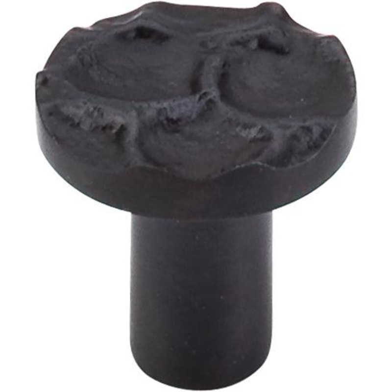 Top Knobs TK295CB Cobblestone Round Knob 1 1/8 – Coal Black