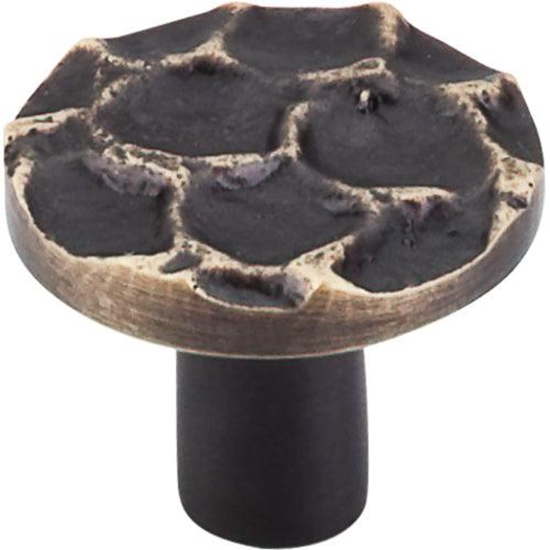 Top Knobs TK296BA Cobblestone Round Knob 1 3/8 – Brass Antique