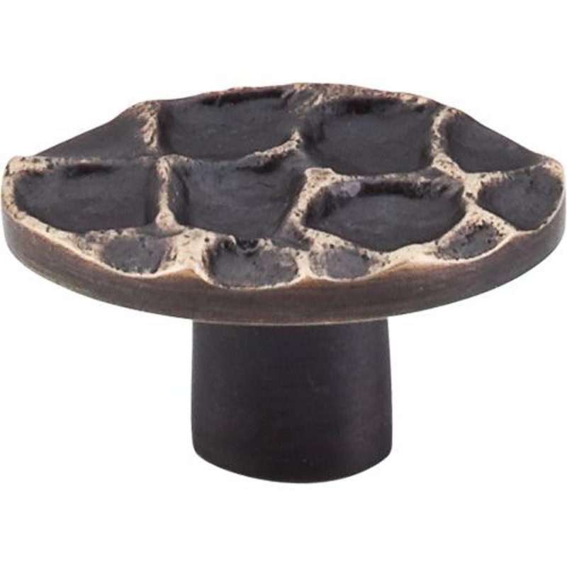 Top Knobs TK298BA Cobblestone Oval Knob 2 – Brass Antique