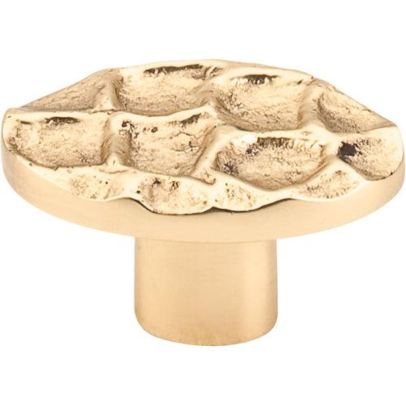 Top Knobs TK298BR Cobblestone Oval Knob 2 – Brass
