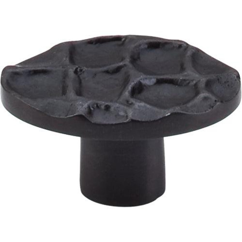 Top Knobs TK298CB Cobblestone Oval Knob 2 – Coal Black