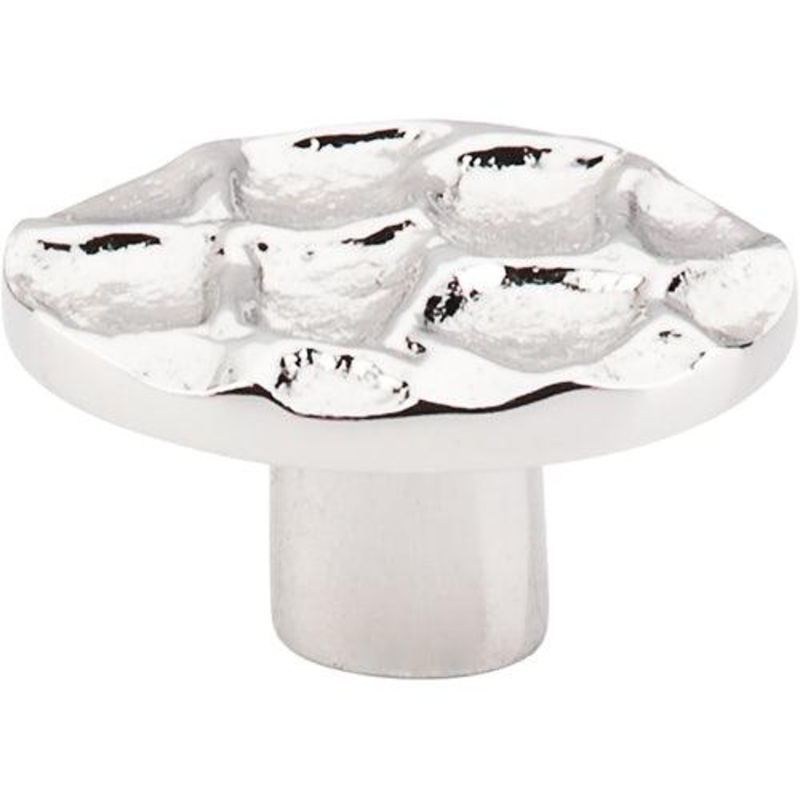 Top Knobs TK298PN Cobblestone Oval Knob 2 – Polished Nickel