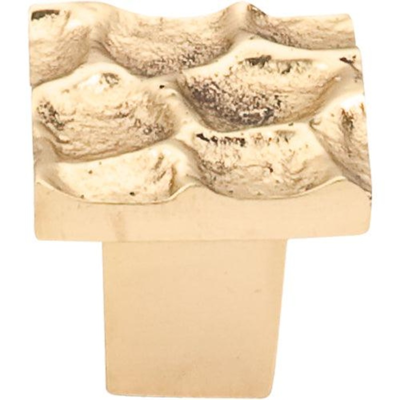Top Knobs TK300BR Cobblestone Square Knob 1 1/8 – Brass