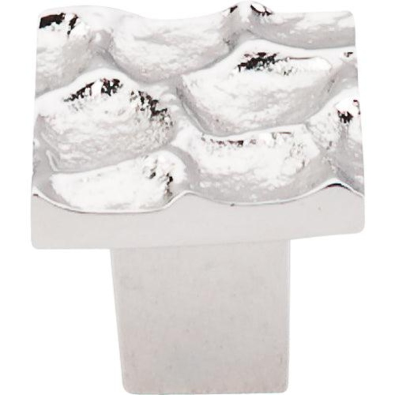Top Knobs TK300PN Cobblestone Square Knob 1 1/8 – Polished Nickel