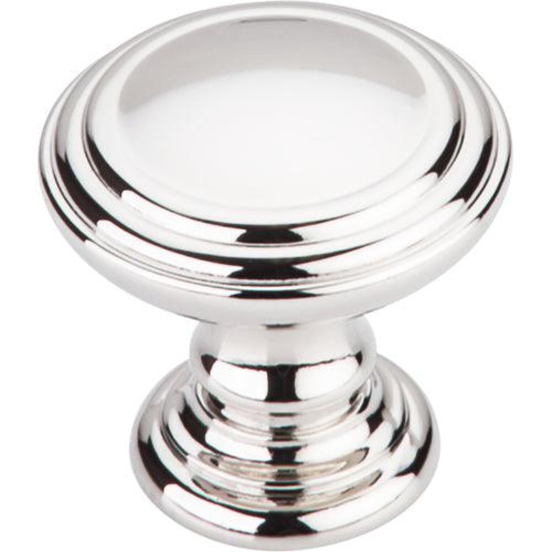 Top Knobs TK321PN Reeded Knob 1 1/2 – Polished Nickel