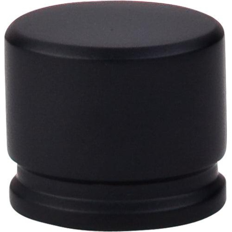 Top Knobs TK61BLK Oval Knob Large 1 3/8 – Flat Black