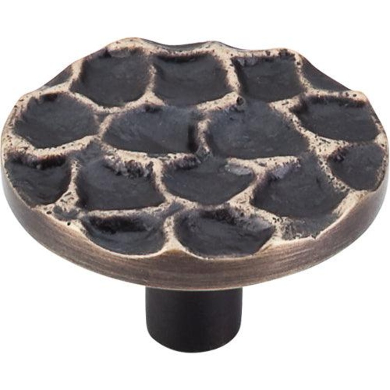 Top Knobs TK297BA Cobblestone Round Knob 1 15/16 – Brass Antique