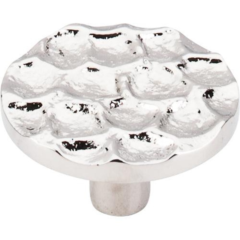 Top Knobs TK297PN Cobblestone Round Knob 1 15/16 – Polished Nickel