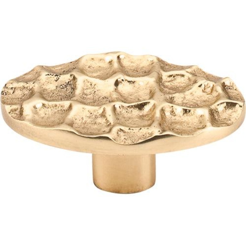 Top Knobs TK299BR Cobblestone Oval Knob 2 5/8 – Brass