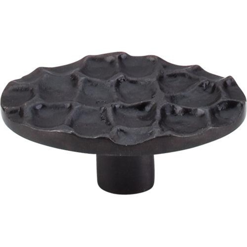 Top Knobs TK299CB Cobblestone Oval Knob 2 5/8 – Coal Black